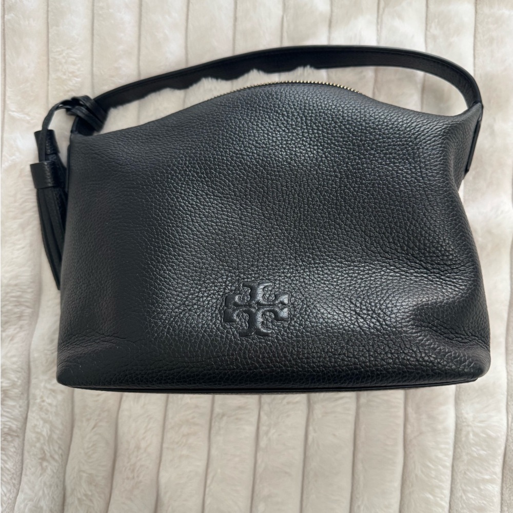 Tory Burch Small Thea Hobo Black Leather Bag